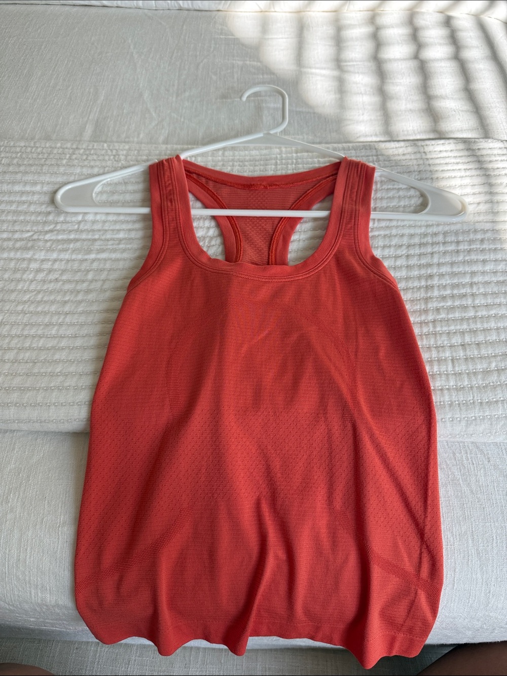 lululemon athletica Coral Red Racerback Tank - swiftly